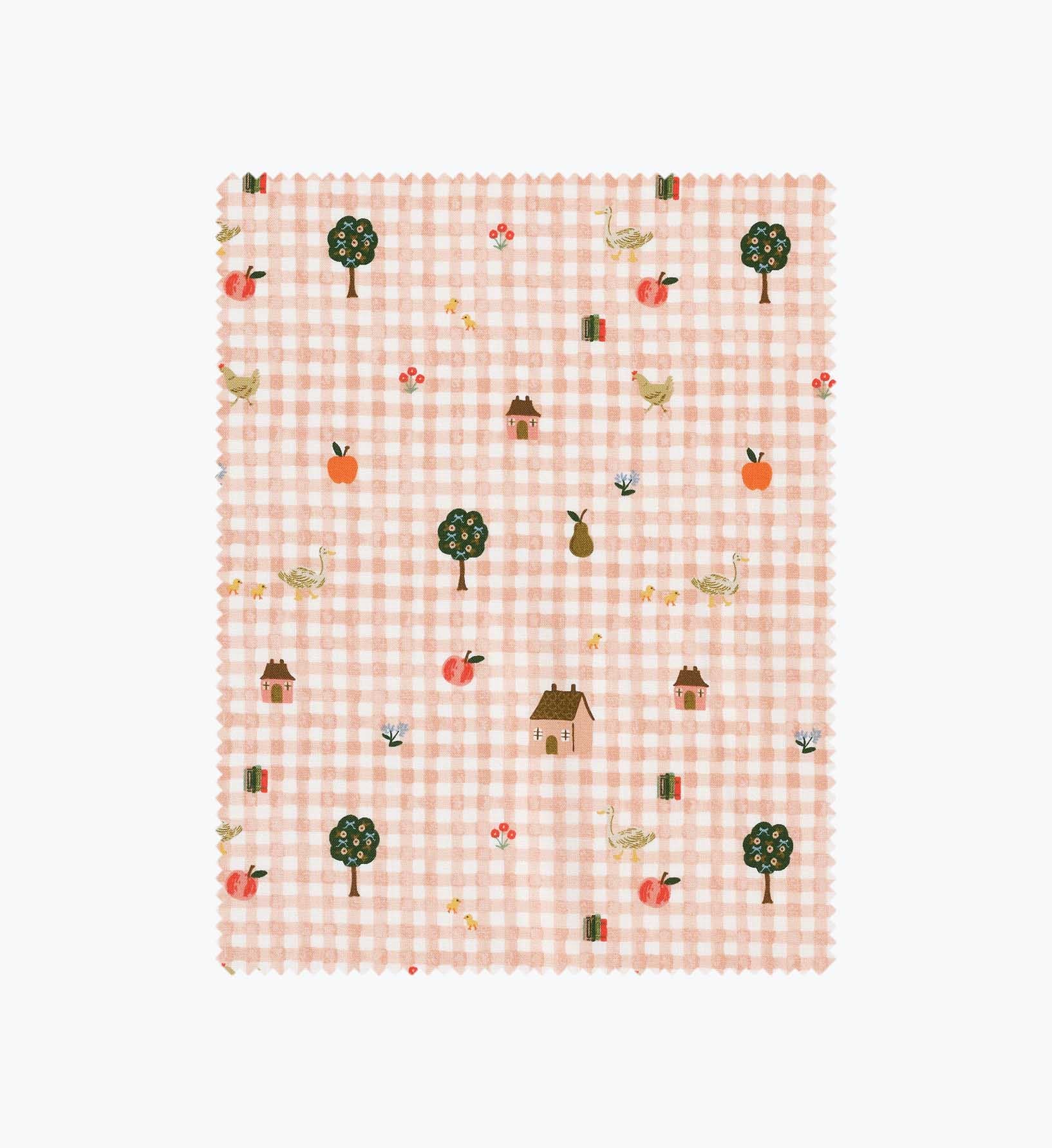 Cloverpaperco™ - Farmhouse Gingham Cotton Fabric - Pink
