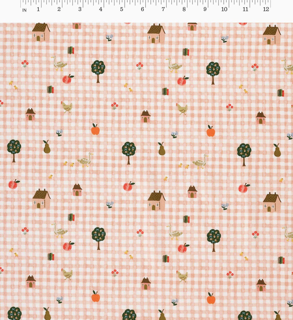 Cloverpaperco™ - Farmhouse Gingham Cotton Fabric - Pink