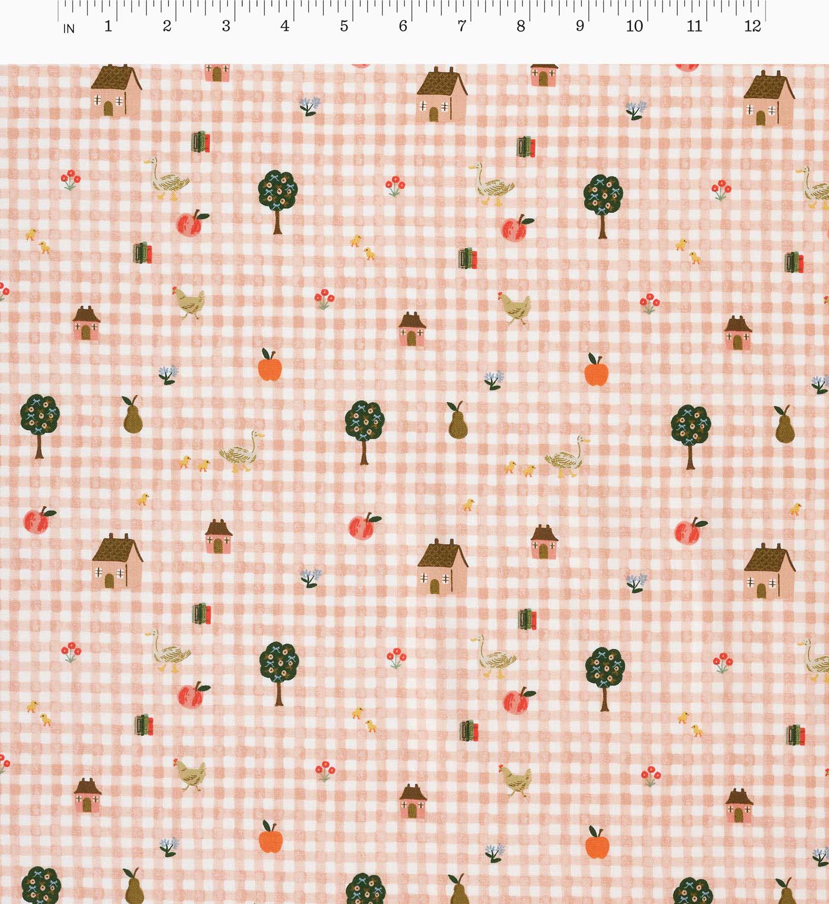 Cloverpaperco™ - Farmhouse Gingham Cotton Fabric - Pink