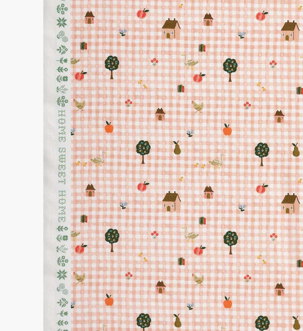 Cloverpaperco™ - Farmhouse Gingham Cotton Fabric - Pink