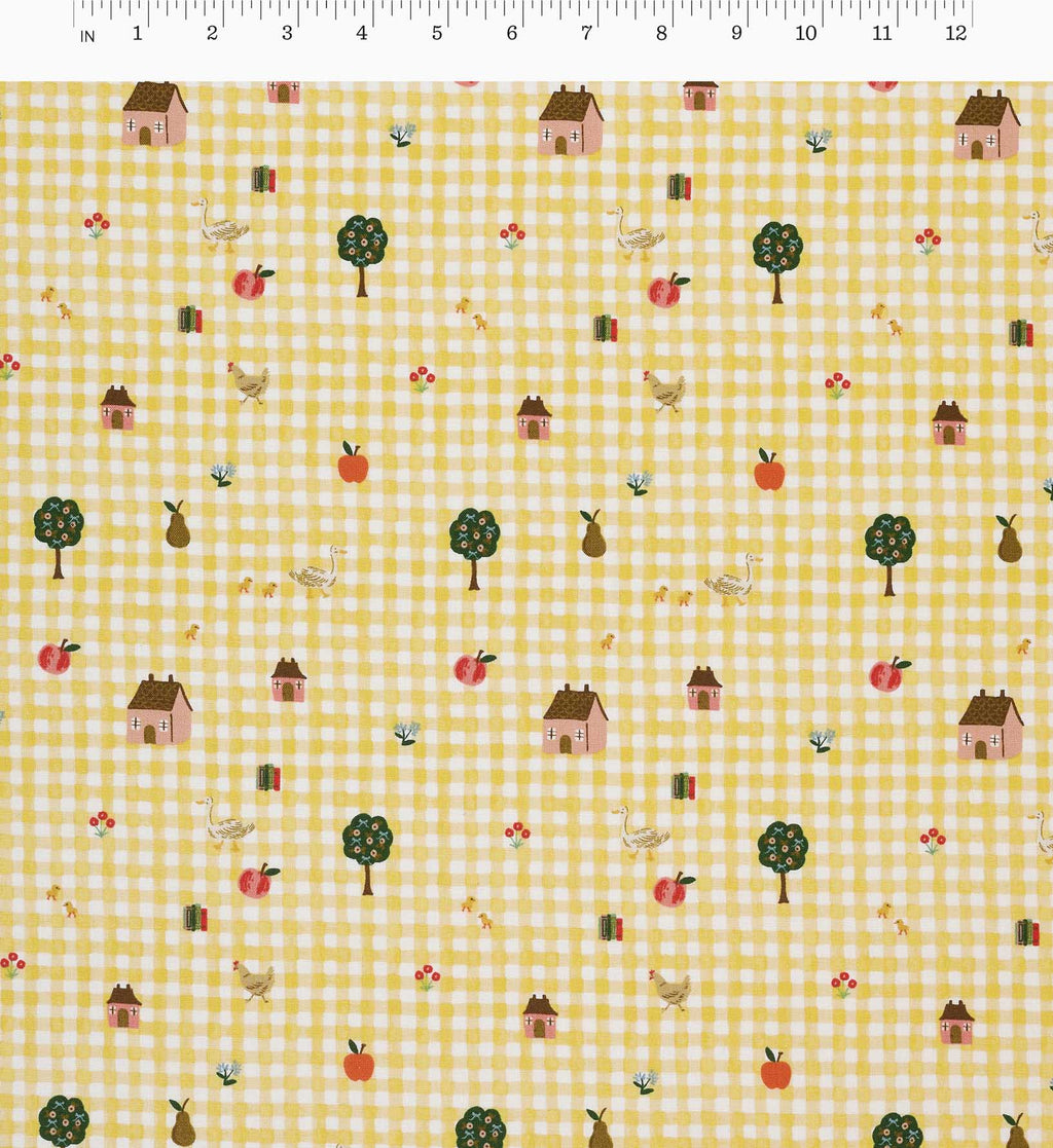 Cloverpaperco™ - Farmhouse Gingham Cotton Fabric - Butter