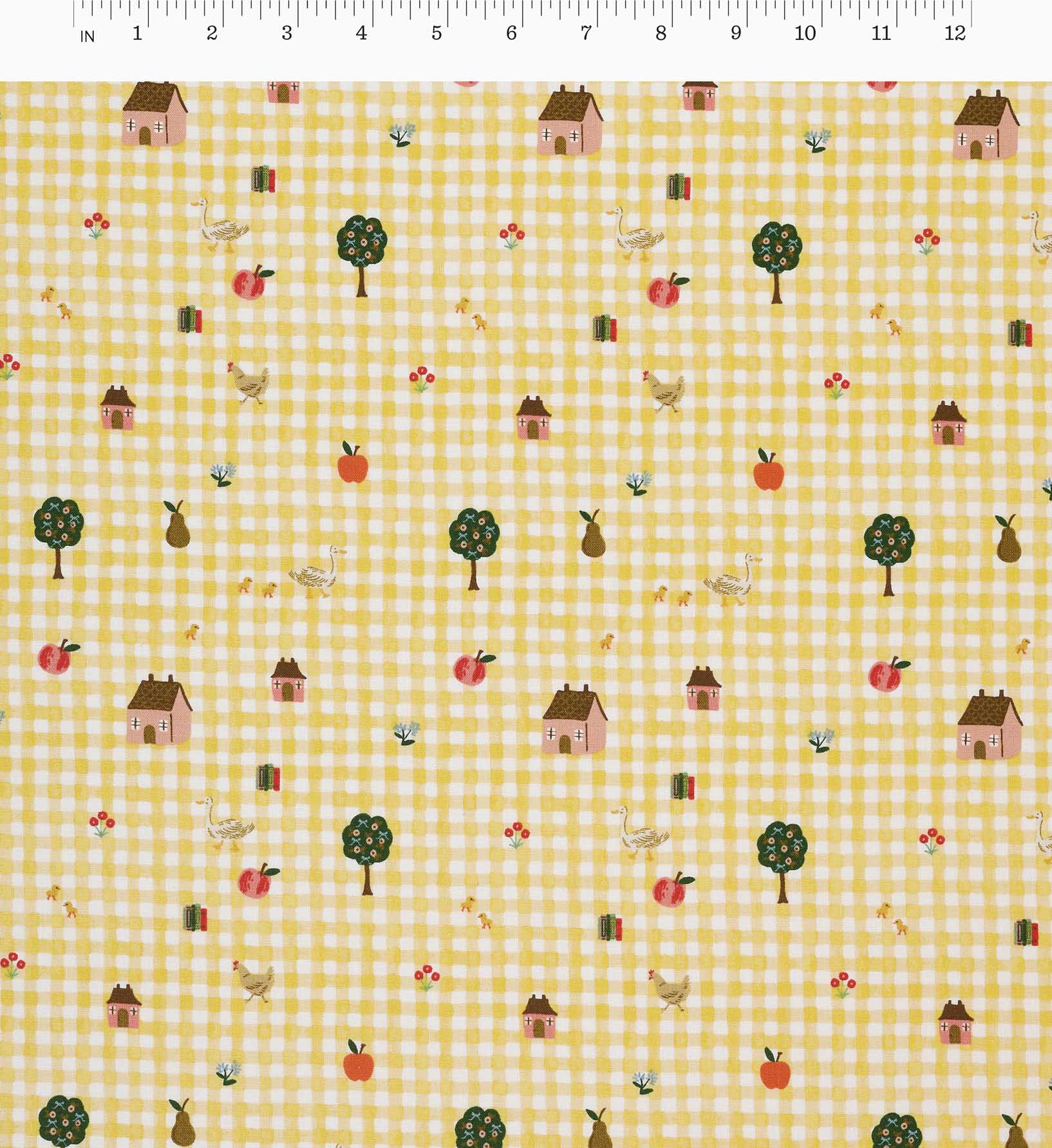 Cloverpaperco™ - Farmhouse Gingham Cotton Fabric - Butter