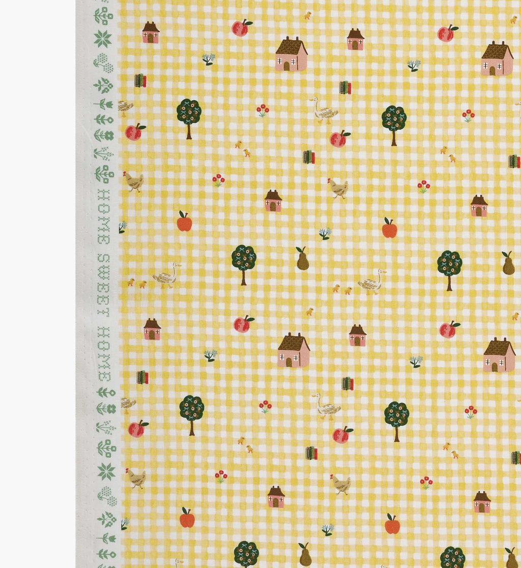 Cloverpaperco™ - Farmhouse Gingham Cotton Fabric - Butter
