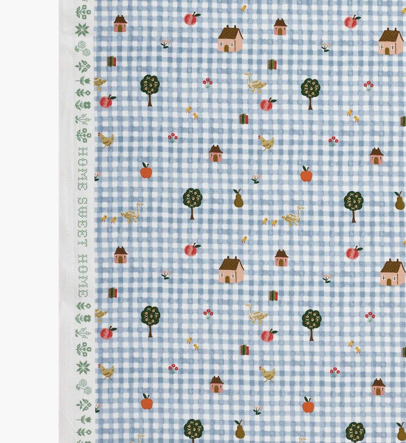 Cloverpaperco™ - Farmhouse Gingham Cotton Fabric - Blue