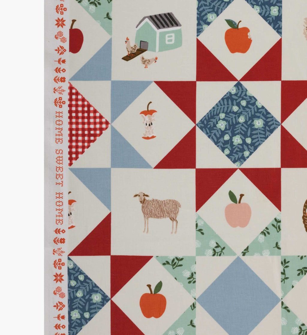 Cloverpaperco™ - Farmhouse Quilt Cotton Fabric - Slate