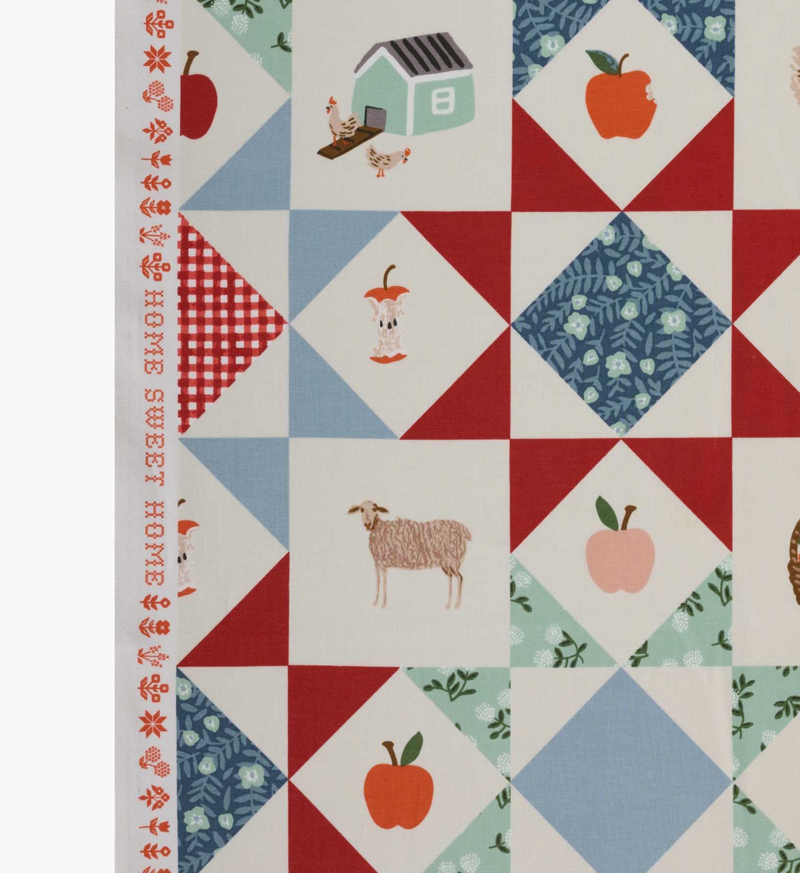 Cloverpaperco™ - Farmhouse Quilt Cotton Fabric - Slate