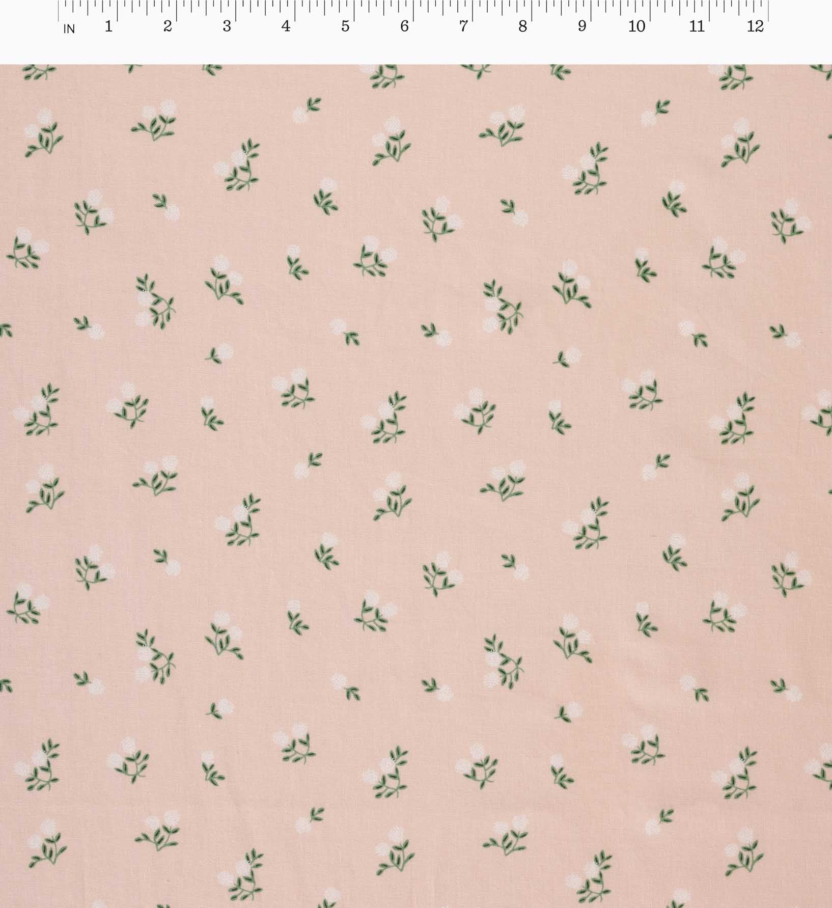 Cloverpaperco™ - Ditsy Hydrangea Cotton Fabric - Pink
