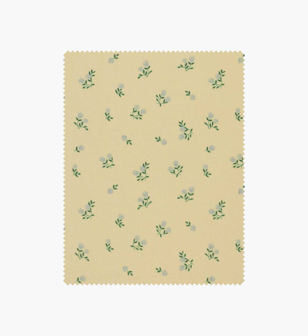 Cloverpaperco™ - Ditsy Hydrangea Cotton Fabric - Butter