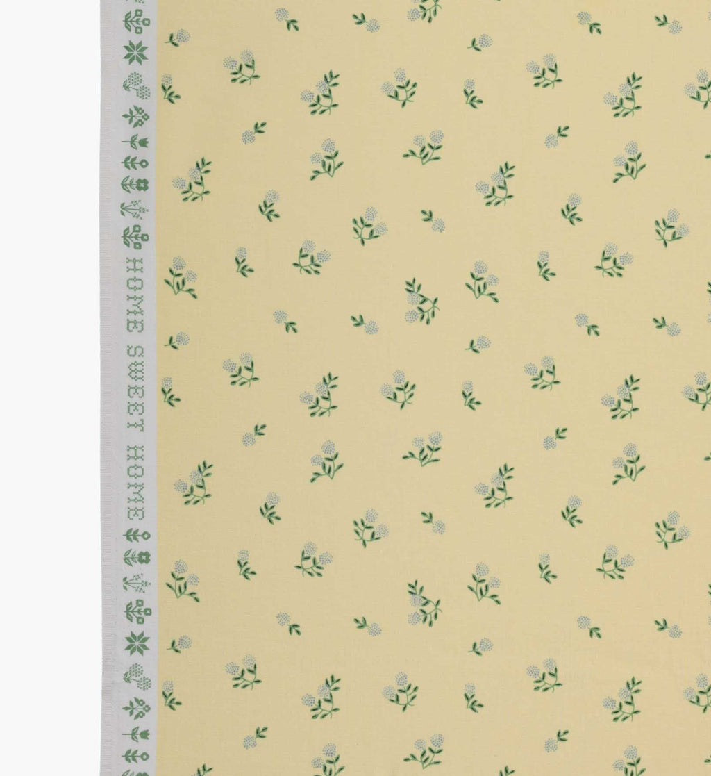 Cloverpaperco™ - Ditsy Hydrangea Cotton Fabric - Butter