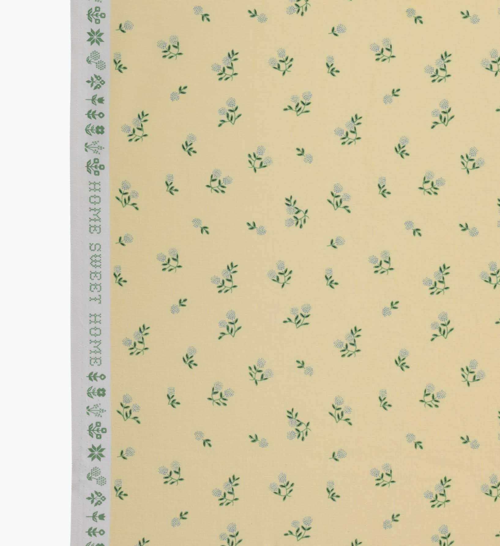 Cloverpaperco™ - Ditsy Hydrangea Cotton Fabric - Butter