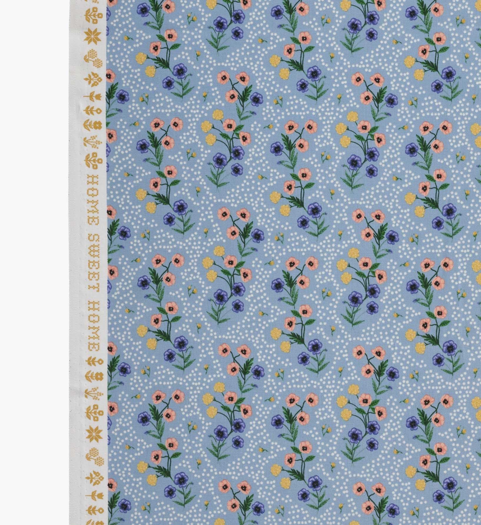 Cloverpaperco™ - Poppy Cotton Fabric - Slate