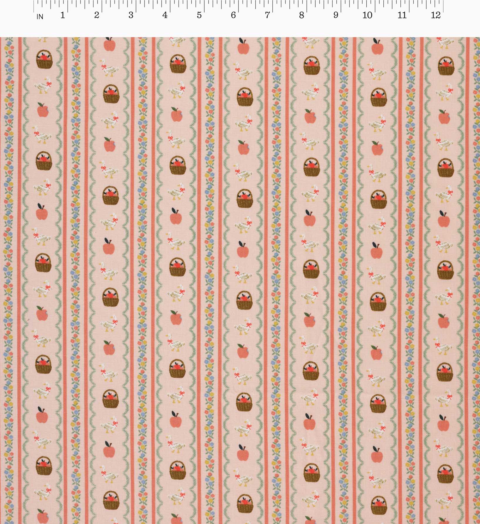 Cloverpaperco™ - Farmhouse Stripe Cotton Fabric - Pink
