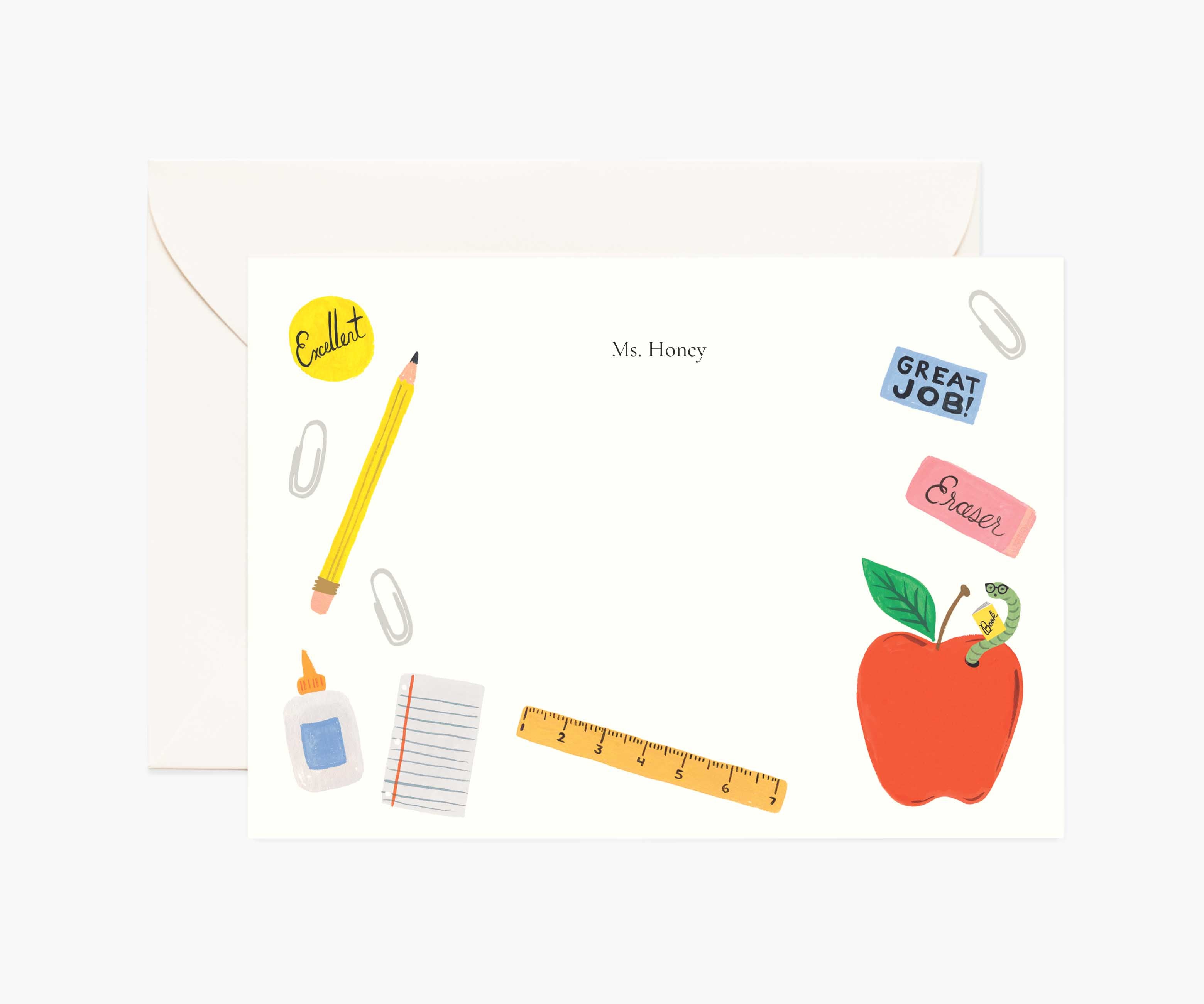 Cloverpaperco™ - Everyday Personalized Stationery - Teacher's Desk