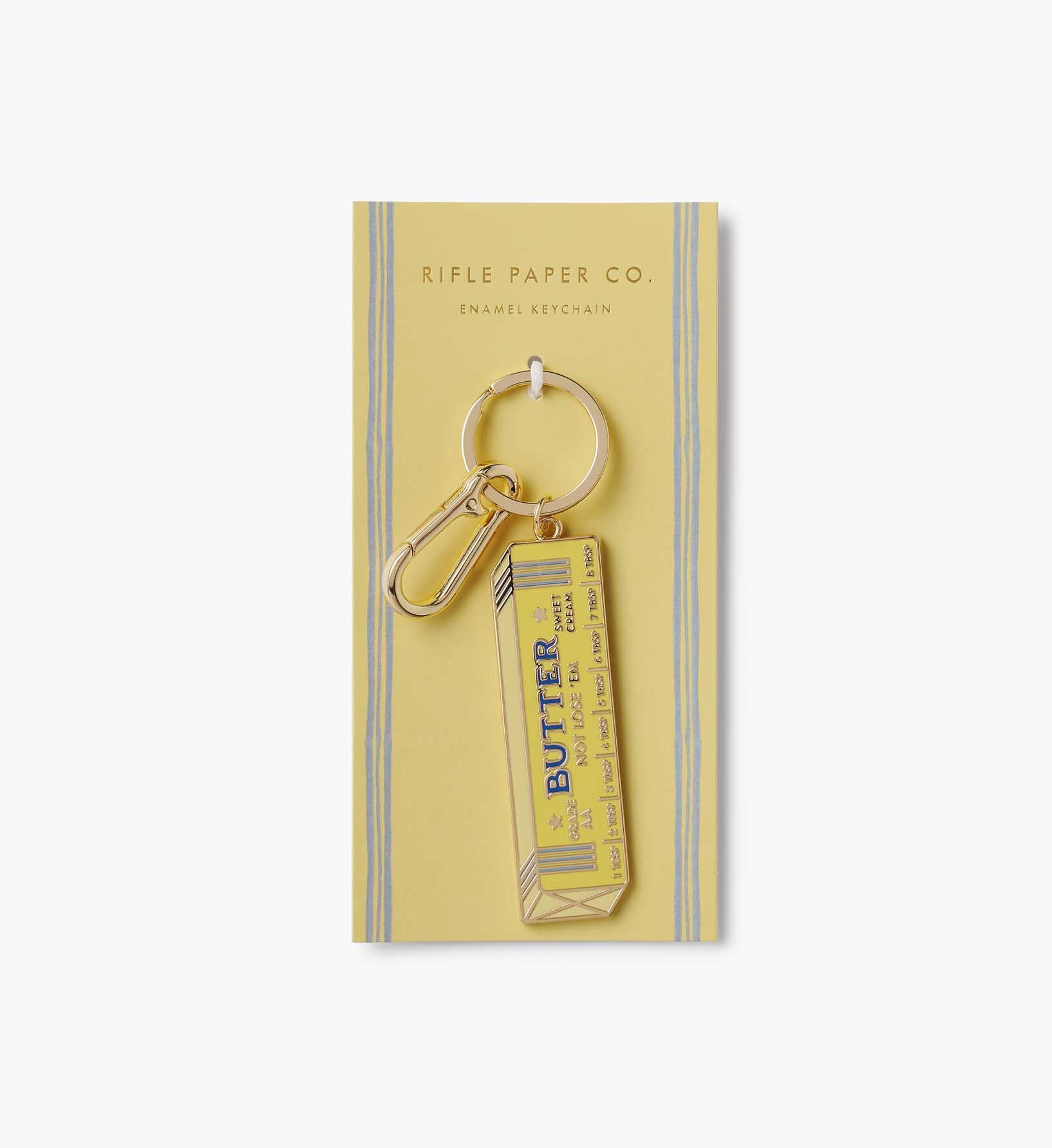 Cloverpaperco™ - Enamel Keychain - Butter Not Lose 'Em