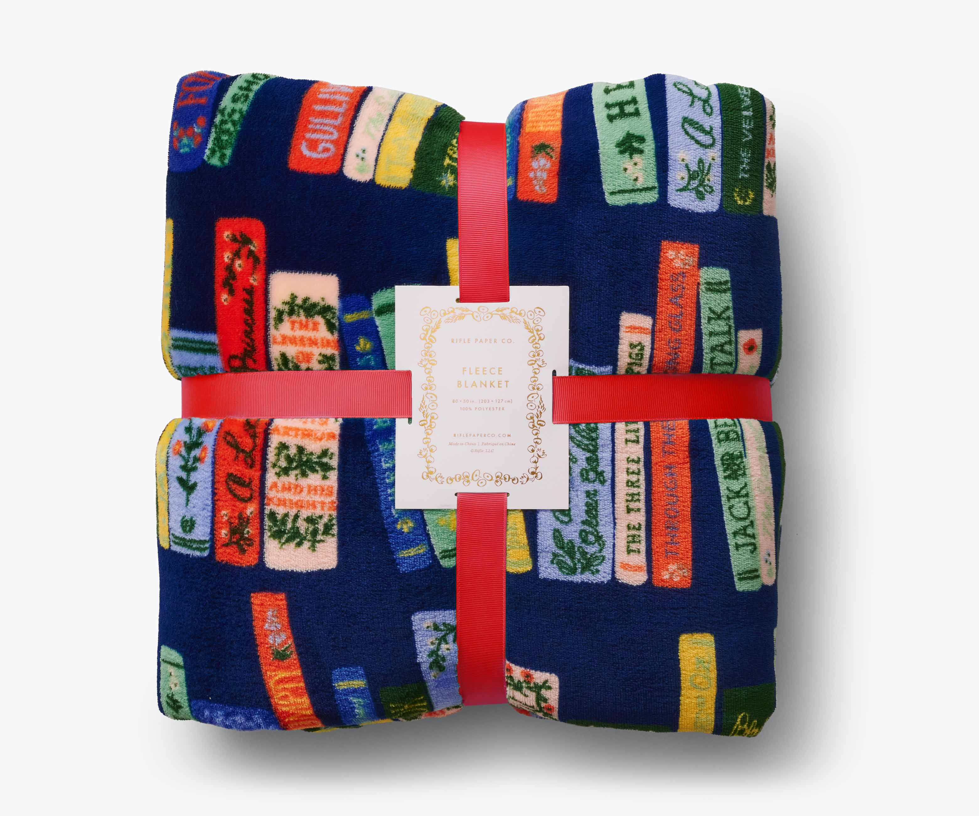 Cloverpaperco™ - Fleece Blanket - Bookshelf