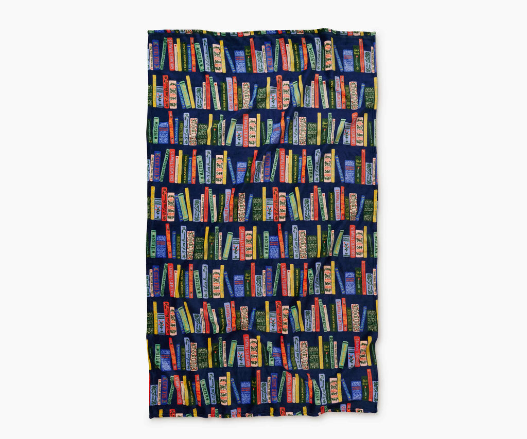 Cloverpaperco™ - Fleece Blanket - Bookshelf