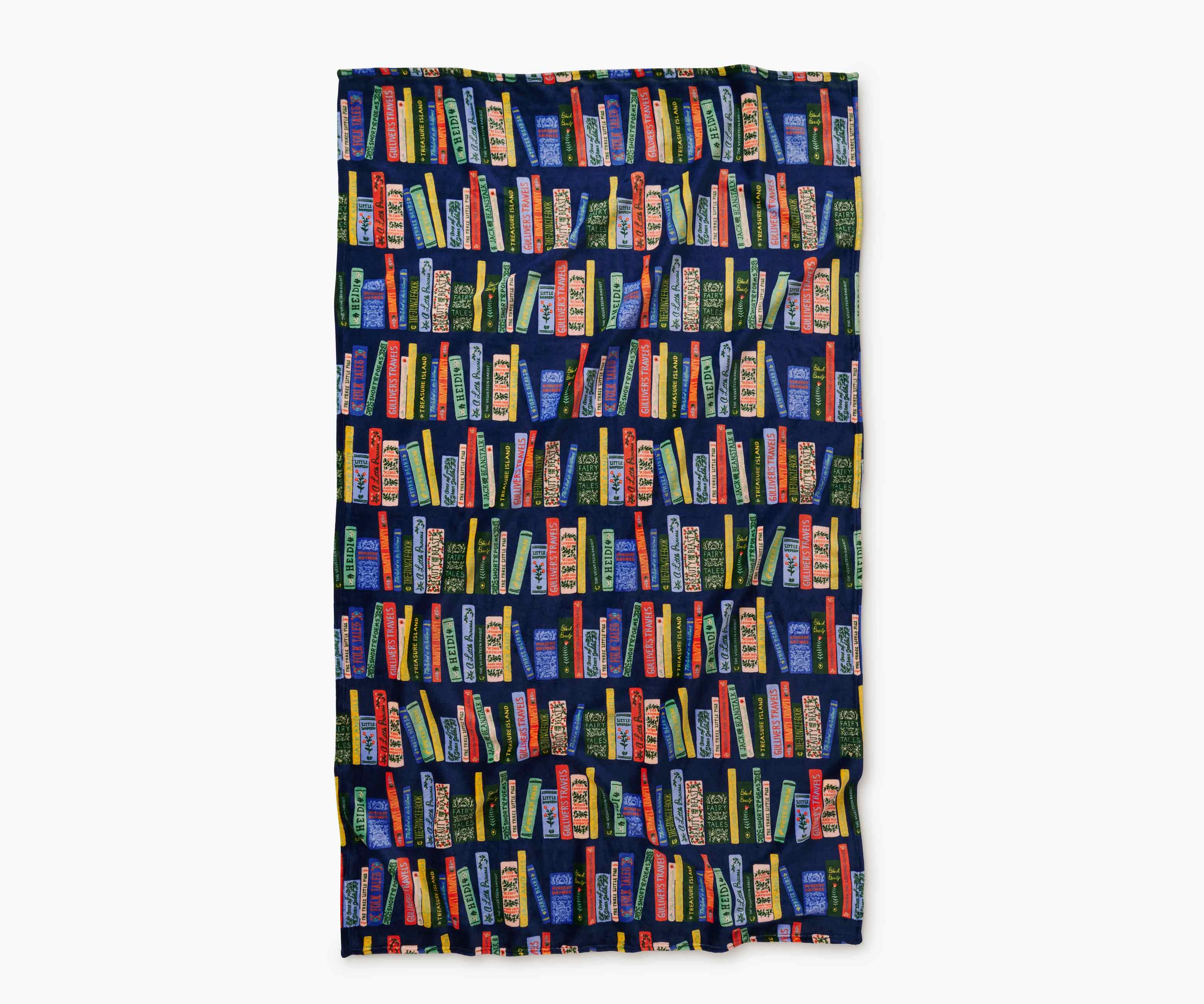 Cloverpaperco™ - Fleece Blanket - Bookshelf
