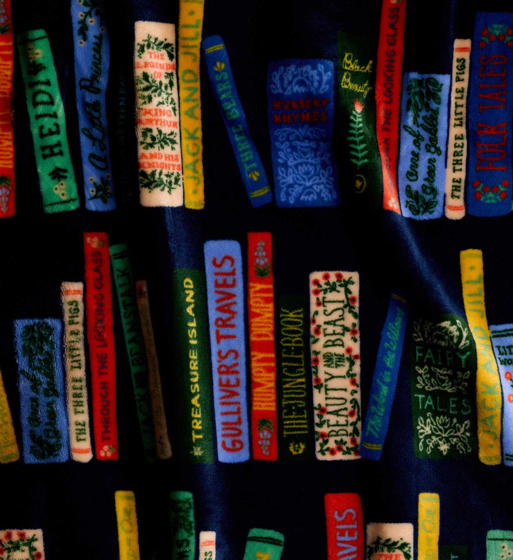 Cloverpaperco™ - Fleece Blanket - Bookshelf