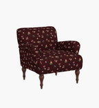 Cloverpaperco™ - Bristol Armchair - Ditsy Dahlia Burgundy