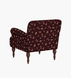 Cloverpaperco™ - Bristol Armchair - Ditsy Dahlia Burgundy