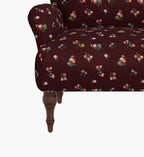 Cloverpaperco™ - Bristol Armchair - Ditsy Dahlia Burgundy