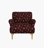 Cloverpaperco™ - Bristol Armchair - Ditsy Dahlia Burgundy