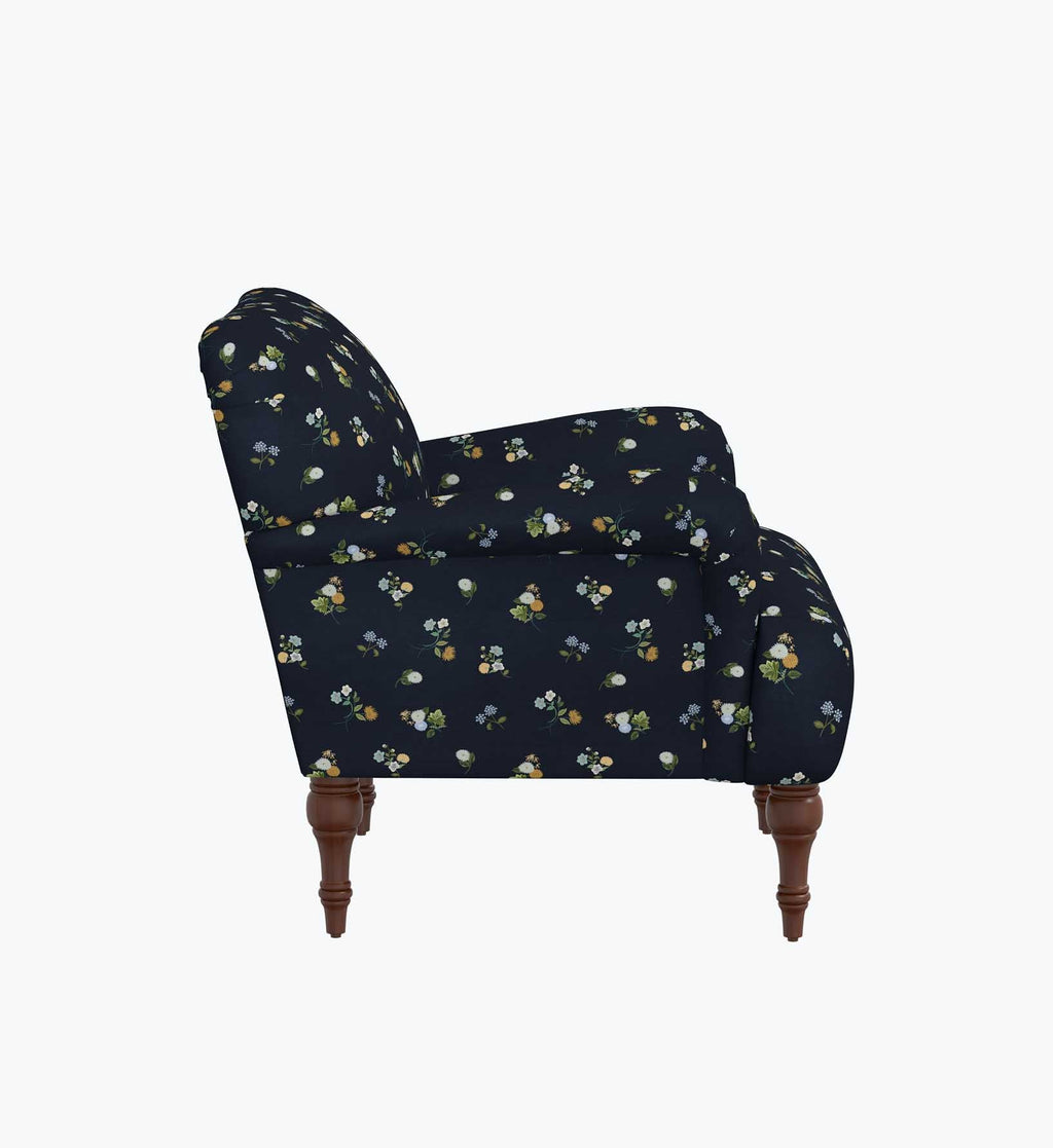 Cloverpaperco™ - Bristol Armchair - Ditsy Dahlia Navy