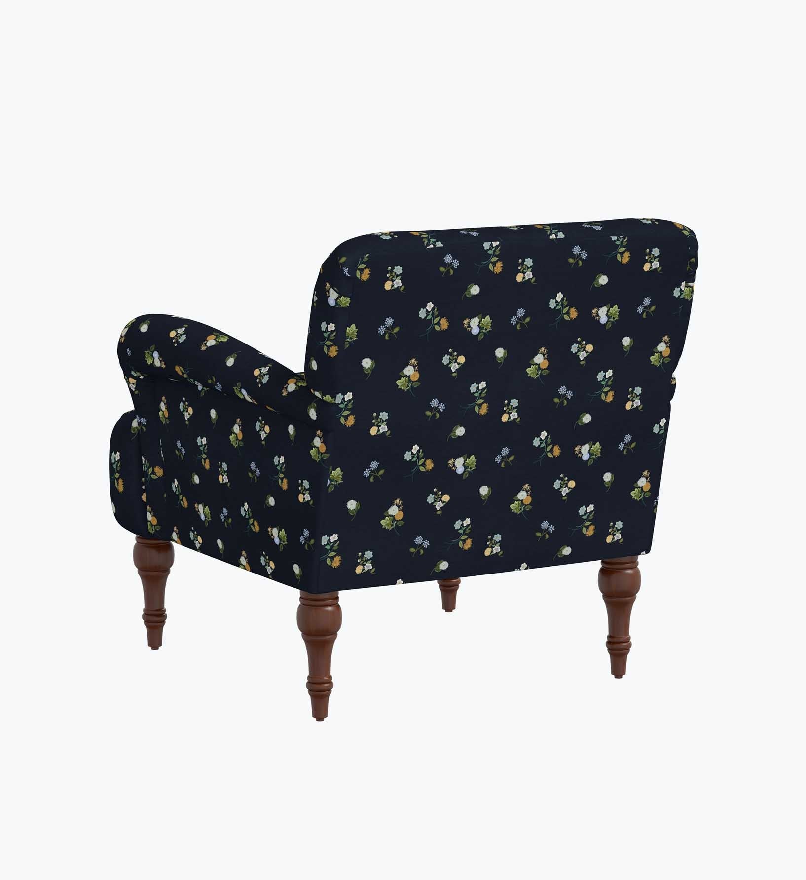 Cloverpaperco™ - Bristol Armchair - Ditsy Dahlia Navy