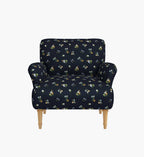 Cloverpaperco™ - Bristol Armchair - Ditsy Dahlia Navy