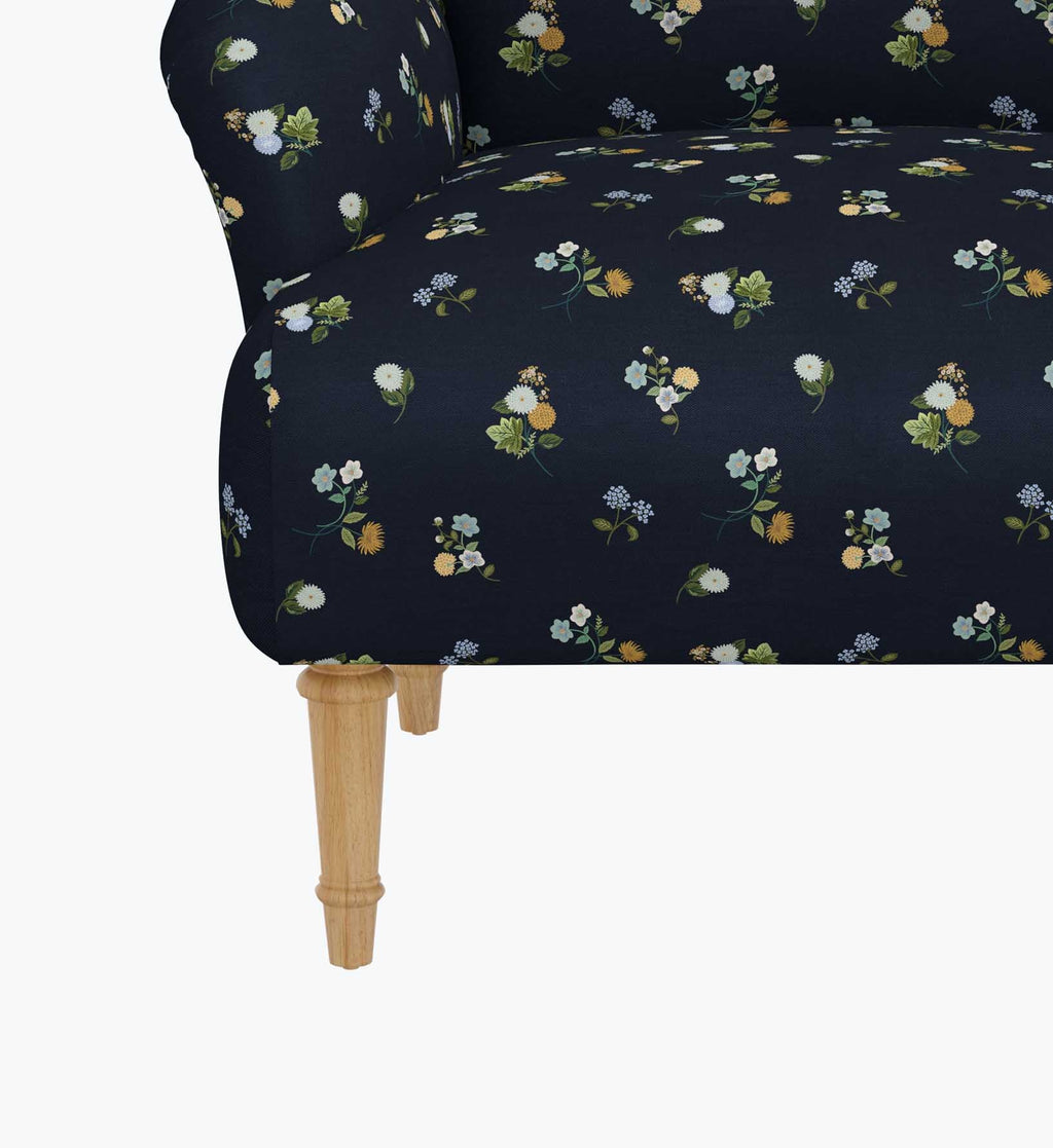 Cloverpaperco™ - Bristol Armchair - Ditsy Dahlia Navy