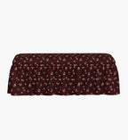 Cloverpaperco™ - Surrey Dining Bench - Ditsy Dahlia Burgundy