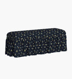 Cloverpaperco™ - Surrey Dining Bench - Ditsy Dahlia Navy