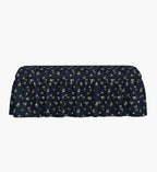 Cloverpaperco™ - Surrey Dining Bench - Ditsy Dahlia Navy