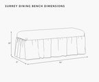 Cloverpaperco™ - Surrey Dining Bench - Dahlia