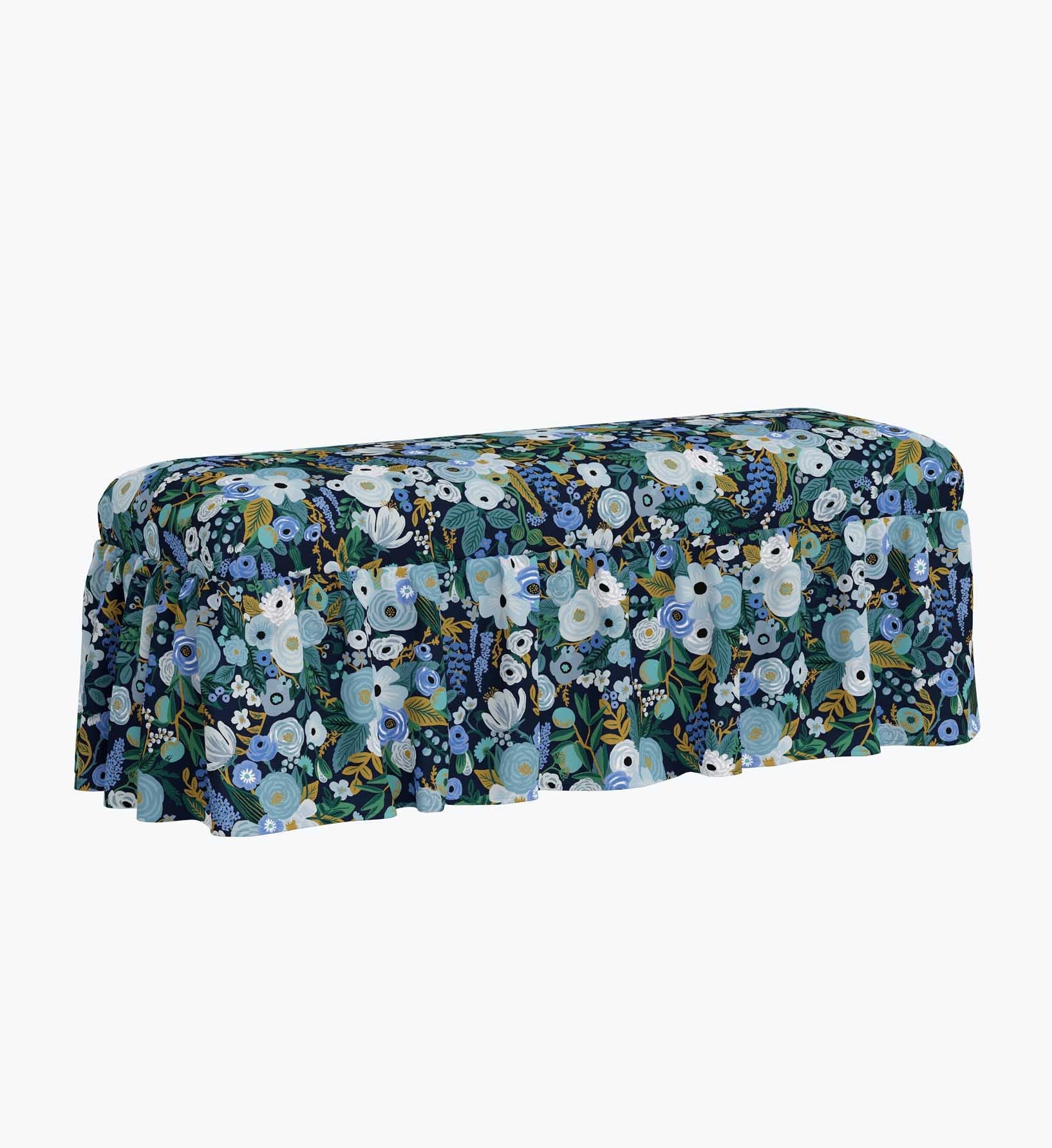 Cloverpaperco™ - Surrey Dining Bench - Garden Party Blue