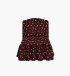 Cloverpaperco™ - Edie Slipper Chair - Ditsy Dahlia Burgundy