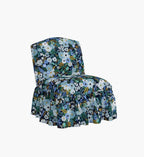 Cloverpaperco™ - Edie Slipper Chair - Garden Party Blue