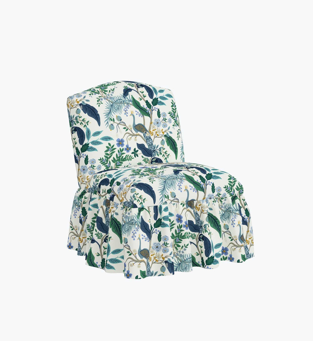 Cloverpaperco™ - Edie Slipper Chair - Peacock
