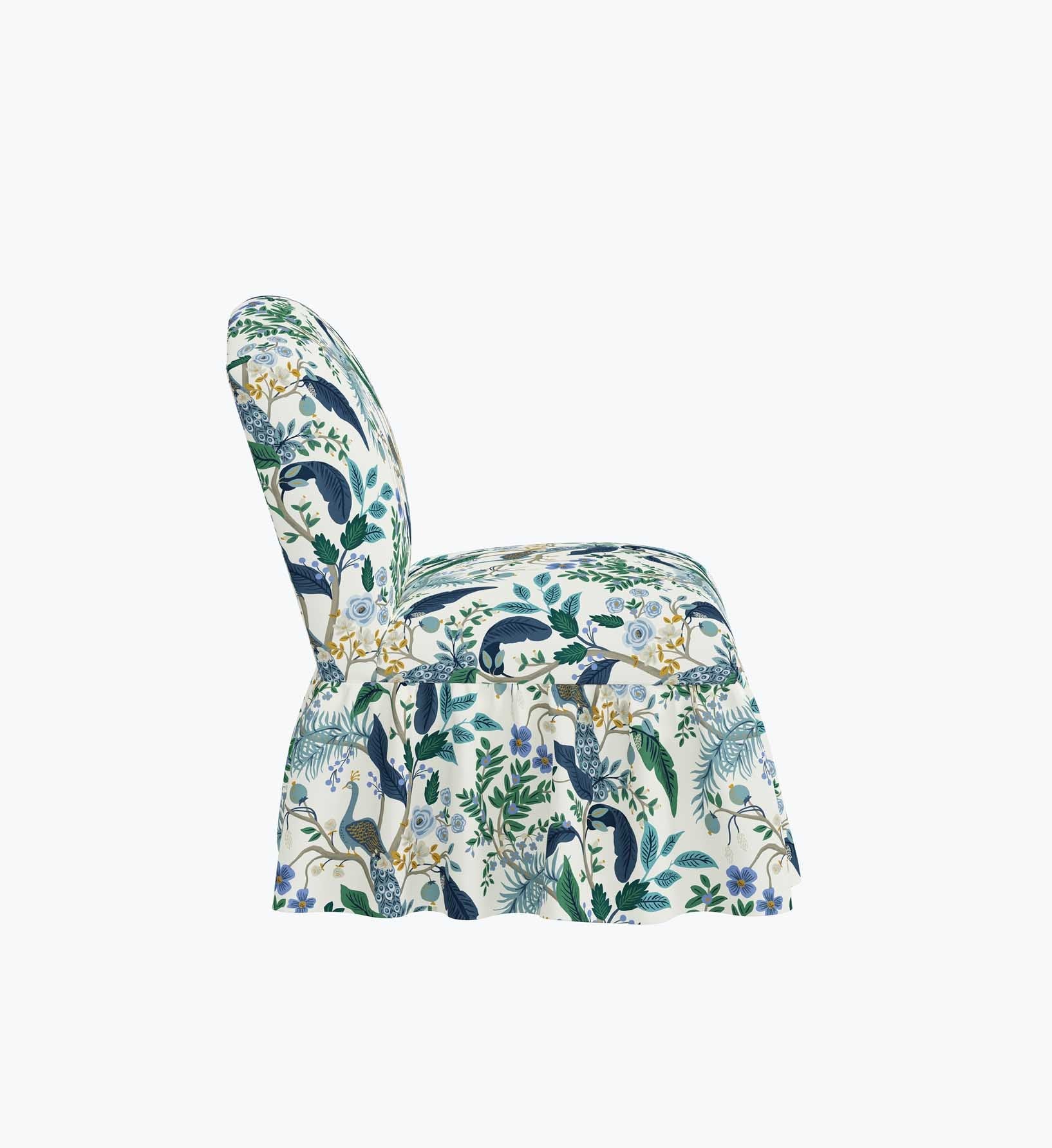 Cloverpaperco™ - Edie Slipper Chair - Peacock