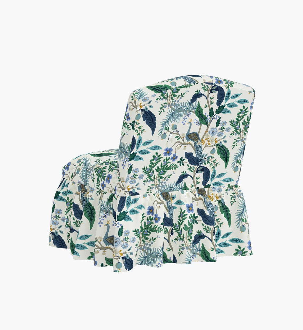 Cloverpaperco™ - Edie Slipper Chair - Peacock