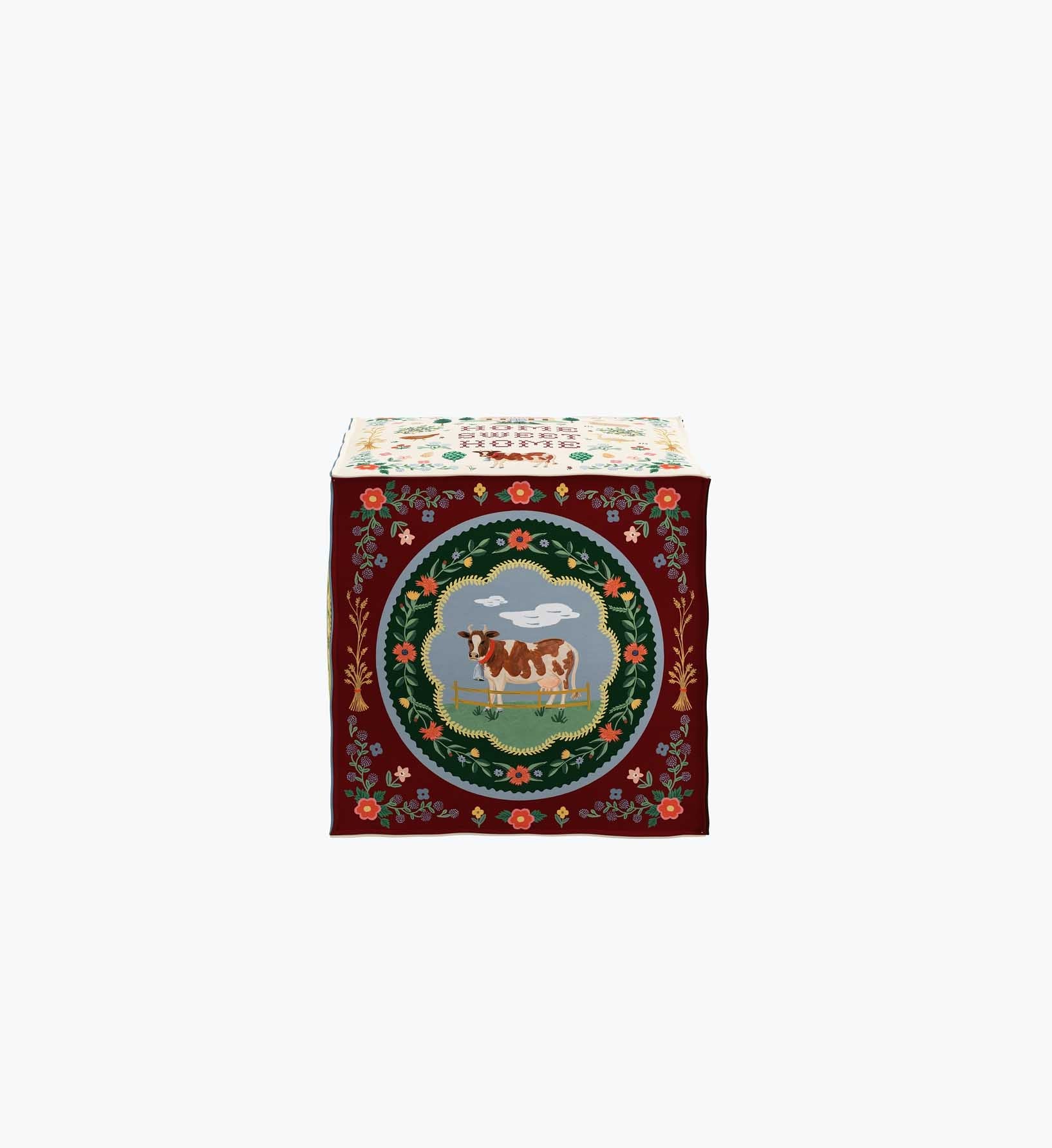 Cloverpaperco™ - Bea Ottoman - Home Sweet Home