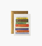 Cloverpaperco™ - Book Stack Birthday Card - Single Card