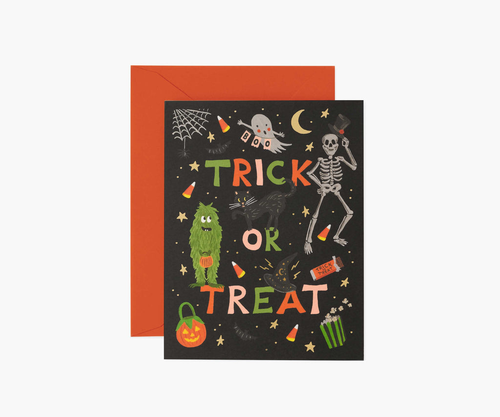Cloverpaperco™ - Halloween Parade Halloween Card - Single Card