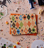 Cloverpaperco™ - Halloween Argyle Halloween Card - Single Card