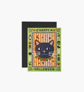 Cloverpaperco™ - Spooky Cat Halloween Card - Single Card