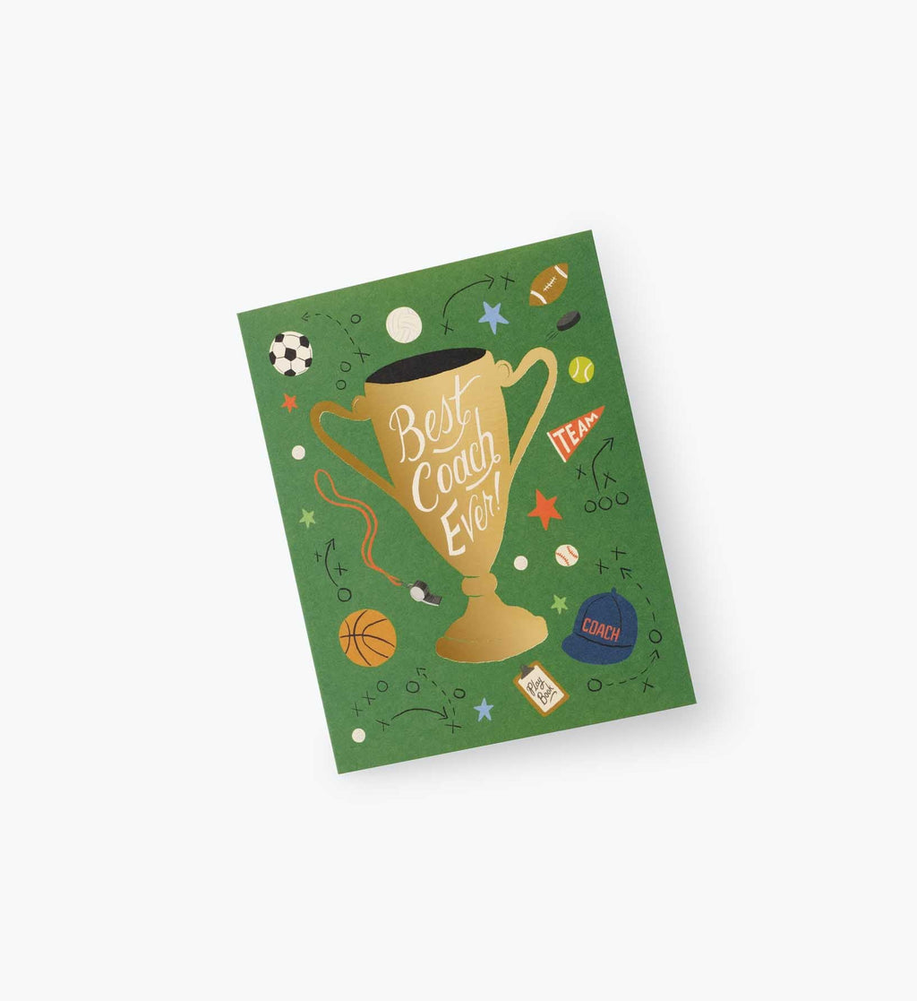 Cloverpaperco™ - Best Coach Ever Love & Friendship Card - Single Card