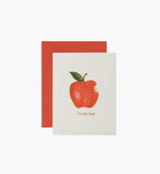Cloverpaperco™ - Apple Thank You Card - Single Card