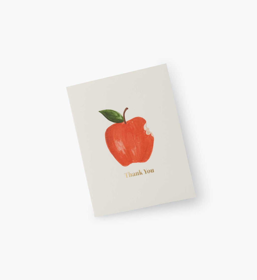 Cloverpaperco™ - Apple Thank You Card - Single Card