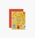 Cloverpaperco™ - Thankful For Teacher Thank You Card - Single Card