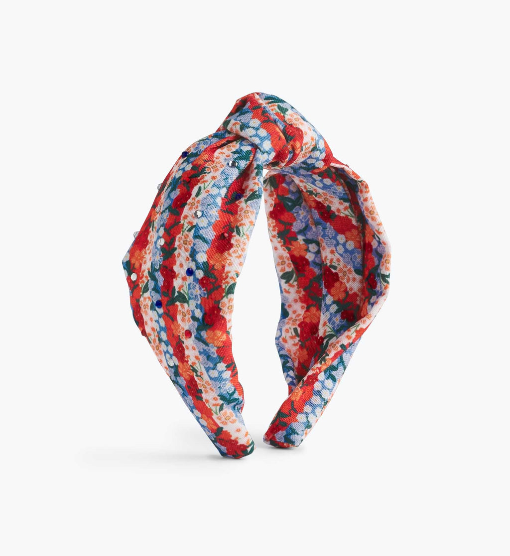 Cloverpaperco™ - Knotted Headband - Americana Stripe